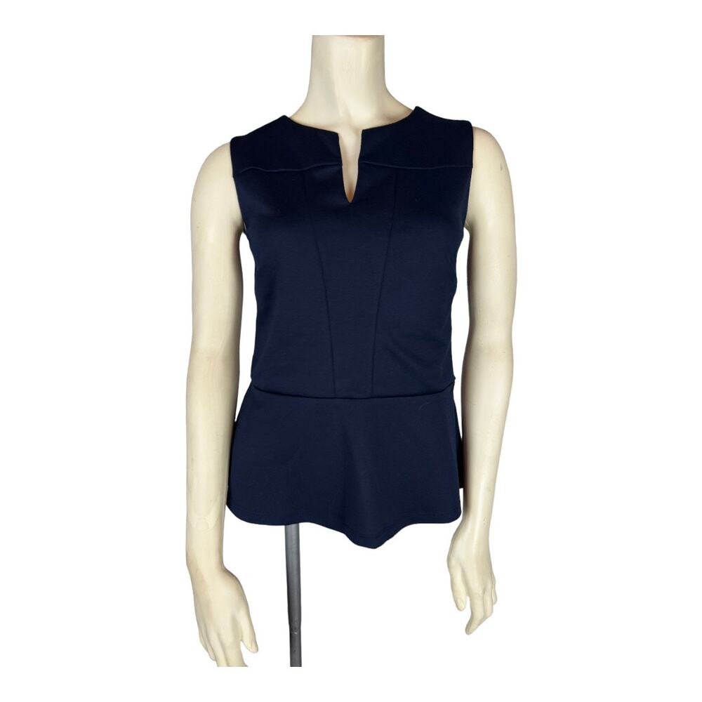 The Limited Navy Blue New Womens Blouse Shirt Top Peplum XS